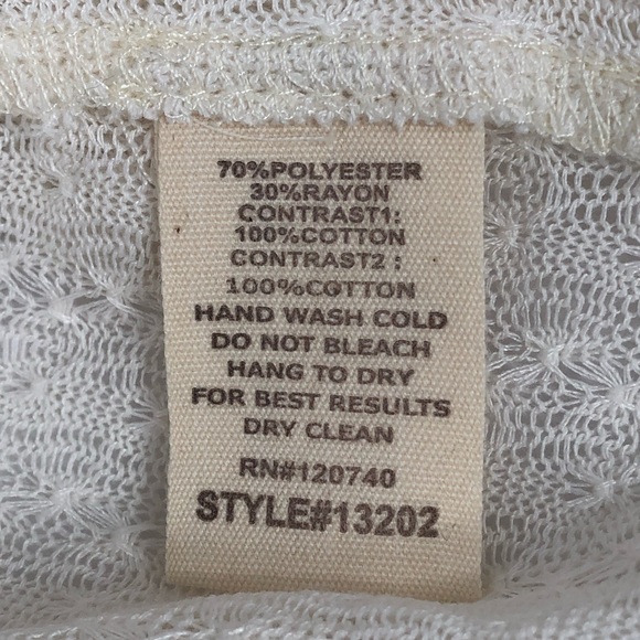 Hem & Thread Cream and Gray Willie Top NWT M - Picture 4 of 8